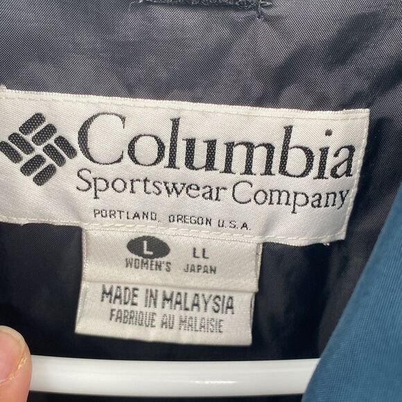 Vintage Columbia 3 in 1 Winter Jacket fleece Coat Black Teal Women's Large - Picture 3 of 12